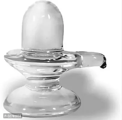 Shiv Crystal shivling   glass shivling   sphatik shivling   pure sphatik shivling for home pooja Decorative Showpiece-thumb0