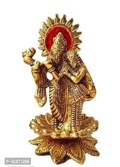 Gold Plated Metal Handicraft Radha Krishna