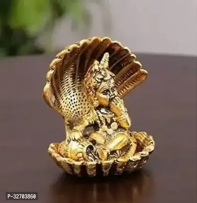 Metal Handicraft Aluminium Lord Krishna Statue Idol for Home Decor and Temple Decorative Showpiece-thumb0