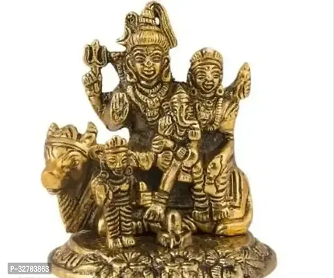 Shiva Parvati and Ganesha Murti Shiv Family Parivar Idol Statue for Home Dacore Mandir Temple Gift Showpiece Decorative Showpiece-thumb0