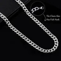 1 Gram Rhodium For Boys and Man Rhodium, Silver Plated Alloy, Stainless Steel Chain-thumb1