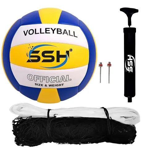 Present Super Soft Hand Stitched Volleyball With Nylon Net And Air Pump