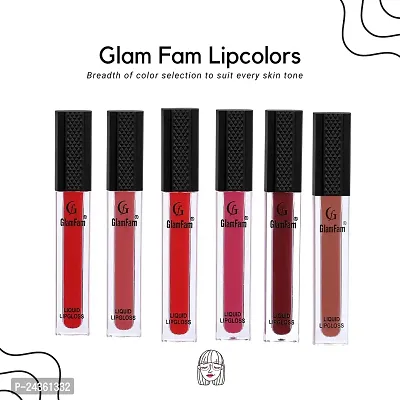 Glam Fam Matt Finish Lipcolor Lipstyle- Multicolor 5 ML (Light Brown)-thumb2