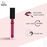 GLAMFAM Lipstyle Ultra Smooth Matte Liquid Lipstick Non Transfer, Waterproof, Kiss Proof Long Lasting Upto 12+ Hours For Women (5 ml)-thumb1