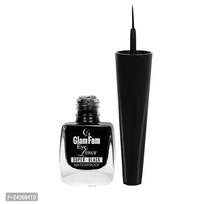 GLAM FAM Insight Skin-Hydrating Pore Less Face Primer White Color (30 ML), Deep Black Waterproof Eyeliner, Eye Mascara With Signature Top Oil Free Long Lasting Liquid Foundation - 30ML (Pack of 4)-thumb2