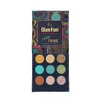 GLAM FAM Eyeshadow Water-Proof Smudge Proof Long Lasting Eyeshadow Palette 9 in 1 Eye Makeup Professional. (Color Tribe)-thumb1