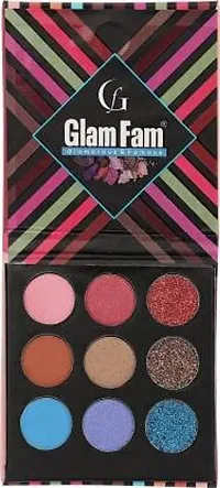 GlamFam Color Choice Water-Proof Smudge Proof Long Lasting Eyeshadow Palette 9 in 1 Eye Makeup Professional Mattes  Shimmery Finish-thumb1