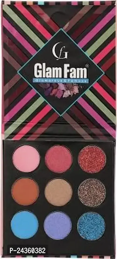 GlamFam Color Choice Water-Proof Smudge Proof Long Lasting Eyeshadow Palette 9 in 1 Eye Makeup Professional Mattes  Shimmery Finish-thumb2