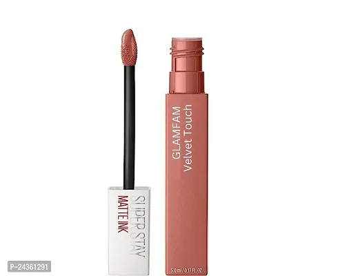 GLAMFAM Super Stay Liquid Matte Liquid Lip Colour, Long Lasting for 16 hrs Liquid Lipstick, Smudge Proof, Non Transferable Matte Lipstick For Women 5 ML-thumb0