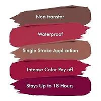 GLAMFAM Super Stay Liquid Matte Liquid Lip Colour, Long Lasting for 16 hrs Liquid Lipstick, Smudge Proof, Non Transferable Matte Lipstick For Women 5 ML-thumb3