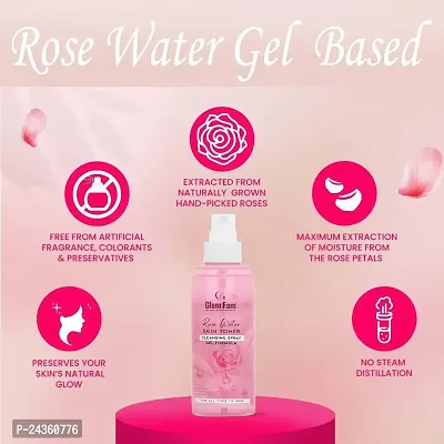 GLAM FAM |Pure and Natural Rose Water Face Toner Skin Toner - (125 ML) With |Deep Black Waterproof Eyeliner, Eye Mascara | + | Liquid Concealer Matte Color With Makeup Blender - (Face Makeup Set)-thumb5