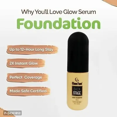 GLAMFAM Liquid Foundation Matte  Poreless Full Coverage Long Lasting Lightweight SPF 15 Natural Finish Sweatproof Infallible Blendable Normal To Oily Skin-thumb5