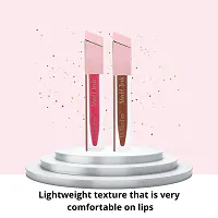 Glam Fam Long Lasting Matte Lipstick For Women Liquid Lipstick Matte Finish Smudge  Water Proof Lip Colour 5 Ml (Fade Brown + Glowing Pink)-thumb3