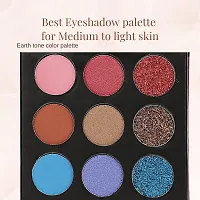 GlamFam Color Choice Water-Proof Smudge Proof Long Lasting Eyeshadow Palette 9 in 1 Eye Makeup Professional Mattes  Shimmery Finish-thumb3
