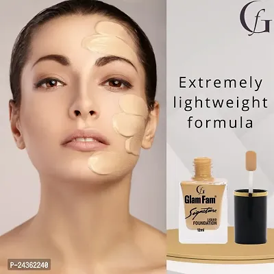 Glam fam Full coverage Signature Foundation Combo Long Lasting Natural Glow- 12ML (Natural 1  Natural 2)-thumb5