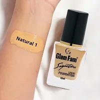 Glam fam Full coverage Signature Foundation Combo Long Lasting Natural Glow- 12ML (Natural 1  Natural 2)-thumb1