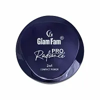 GLAM FAM Pro Rdiance 2 In 1 Compact Powder with Back Stage Oil Free Long Lasting Liquid Foundation - 30ML (Pack Of 2)-thumb3