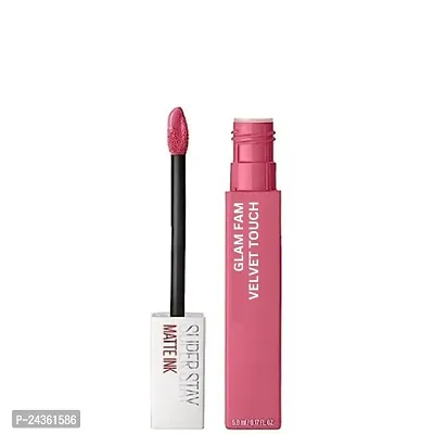 GLAM FAM Super Stay Liquid Matte Lipstick, Long Lasting, 16hr Wear, Superstay Matte Ink,5ml (Pink)