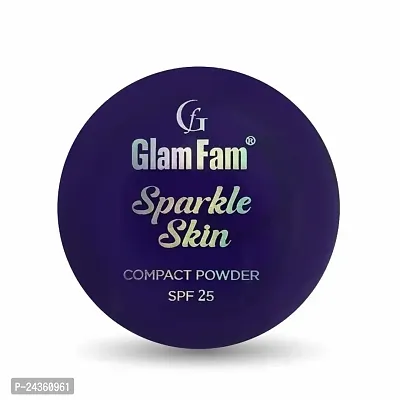 GLAM FAM Oil Free Longlasting Sparky Look Compact Powder Liquid Concealer Matte Color With Makeup Blender, Lightweight Full coverage Foundation Top 30ML face Makeup Kit-thumb4