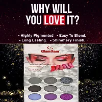 GLAM FAM Color Choice Eyeshadow Water-Proof Smudge Proof Long Lasting Eyeshadow Palette 9 in 1 Eye Makeup Professional. (Smokey Dramatic look)-thumb3