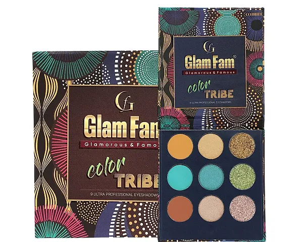 GLAM FAM Eyeshadow Water-Proof Smudge Proof Long Lasting Eyeshadow Palette 9 in 1 Eye Makeup Professional