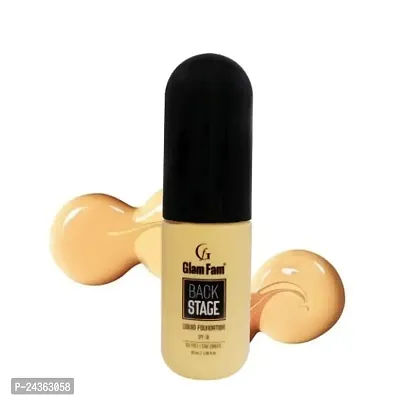 GLAMFAM Liquid Foundation Matte  Poreless Full Coverage Long Lasting Lightweight SPF 15 Natural Finish Sweatproof Infallible Blendable Normal To Oily Skin-thumb0