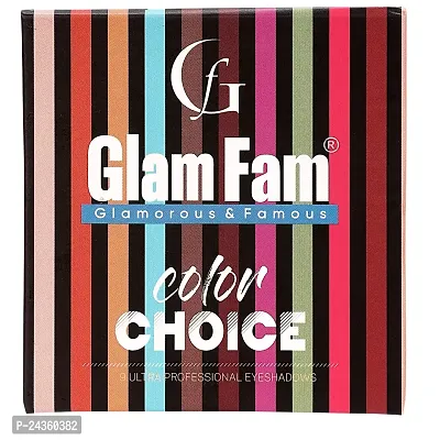 GlamFam Color Choice Water-Proof Smudge Proof Long Lasting Eyeshadow Palette 9 in 1 Eye Makeup Professional Mattes  Shimmery Finish-thumb3