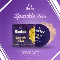 GLAM FAM Oil Free Longlasting Sparky Look Compact Powder Liquid Concealer Matte Color With Makeup Blender, Lightweight Full coverage Foundation Top 30ML face Makeup Kit-thumb4