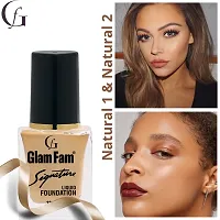 Glam fam Full coverage Signature Foundation Combo Long Lasting Natural Glow- 12ML (Natural 1  Natural 2)-thumb3