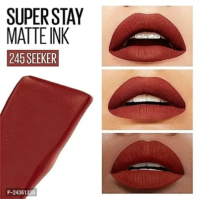 GLAMFAM Super Stay Liquid Matte Liquid Lip Colour, Long Lasting for 16 hrs, Smudge Proof, Non Transferable Matte Lipstick For Women 5 ML-thumb3