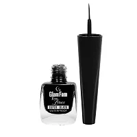 GLAM FAM |Pure and Natural Rose Water Face Toner Skin Toner - (125 ML) With |Deep Black Waterproof Eyeliner, Eye Mascara | + | Liquid Concealer Matte Color With Makeup Blender - (Face Makeup Set)-thumb1