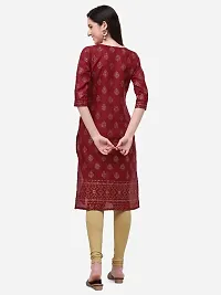 Classic Rayon Slub Printed Kurtis for Women-thumb1