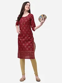 Classic Rayon Slub Printed Kurtis for Women-thumb2