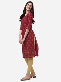 Classic Rayon Slub Printed Kurtis for Women-thumb3