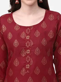 Classic Rayon Slub Printed Kurtis for Women-thumb4