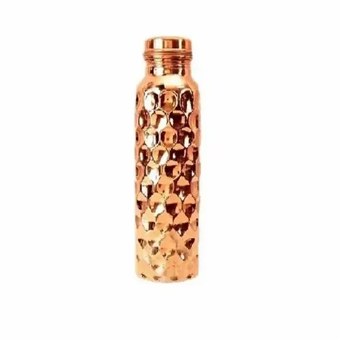 R Ayurveda Copper?| Diamond Cut Sets of 1 Copper Water Bottle Hammer Bottle 1 Litre Each | Travelling Purpose, Yoga Ayurveda Healing | Copper Bottle Water is Anti-Aging. It Helps Reduce Fine Lines.