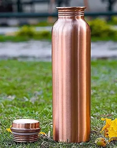 Gesto Pure Ayurveda Copper Water Bottle 1 Litre With Joint less Leak Proof Technology