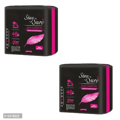 Stay Sure Comfort Xxl Overnight 40Pads 2 Packets Sanitary Needs Pads
