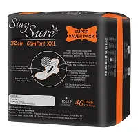 Stay Sure Comfort Xxl Overnight 40 Pads 10 Panty Liners Free Inside Sanitary Needs-thumb1