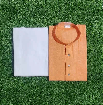Trendy Designer Cotton Kurta Pajama Set For Men