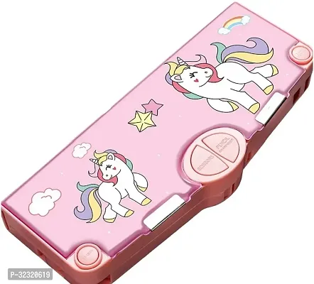 Unicorn Theme Button Operated Pencil Box-thumb0