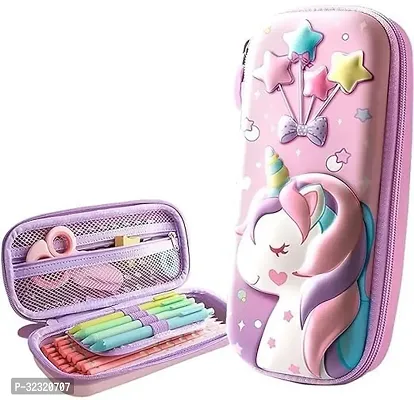 Unicorn Art Metal Pencil Box (set of 1, Purple)-thumb0