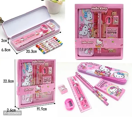 Unicorn Cartoon Designed Stationery Multi Art Plastic Pencil Box (set of 1, Pink)-thumb2