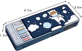 Cartoon Print Multi Compartment Button Operated Magnetic Compass Box-thumb1