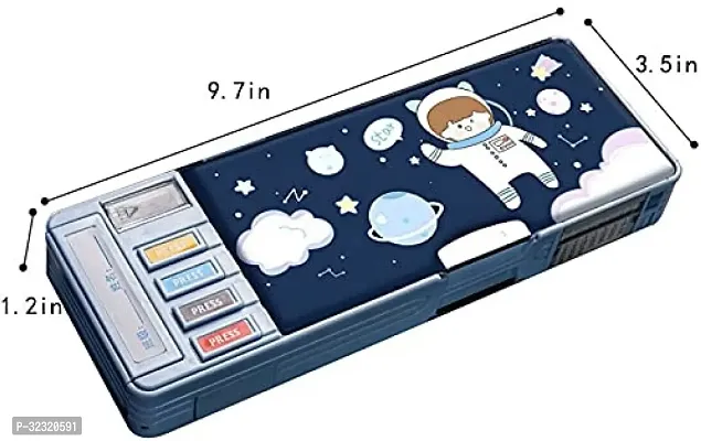 Cartoon Print Multi Compartment Button Operated Magnetic Compass Box-thumb2