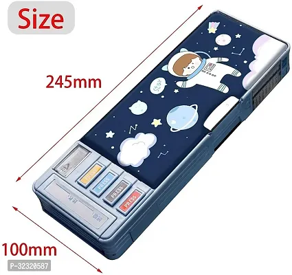 Multi Compartment Button Operated Cat Pencil Box-thumb3