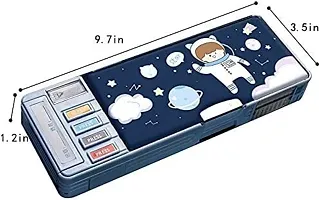 Spaceman Astronaut Multifunctional and Magnetic Art Plastic Pencil Box (set of 1, Multicolor)-thumb2