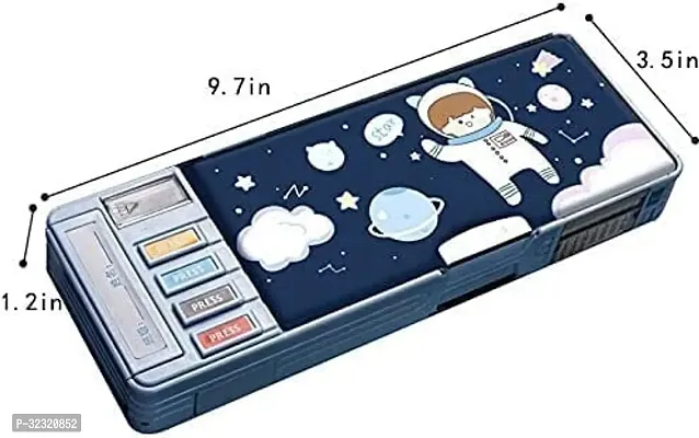 Spaceman Astronaut Multifunctional and Magnetic Art Plastic Pencil Box (set of 1, Multicolor)-thumb3