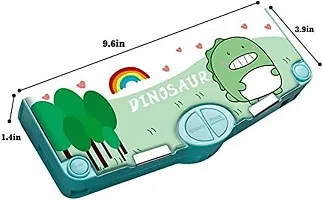 Dinosaurs Many Function and Departments, Special Buttons Art Plastic Pencil Box (set of 1, Multicolor)-thumb2