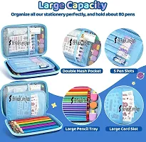 3 D Universe Space Theme Made Ideal Pencil Case Stationary Organizer Box (set of 1, Blue)-thumb3